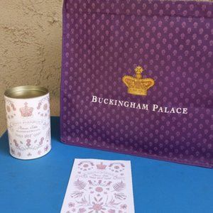 Buckingham Palace London tote & Queen Elizabeth's Platinum Jubilee canister